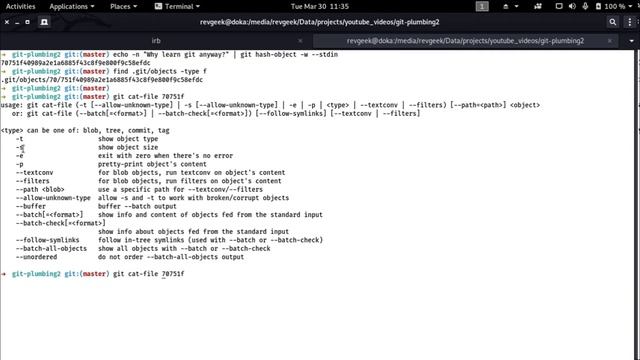 git plumbing Part 2: object hashing, zipping & storage смотреть онлайн