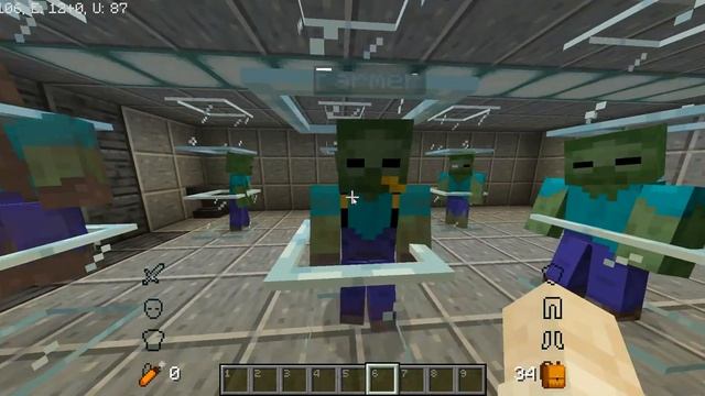 Minecraft Varied Zombie Textures Showcase. смотреть онлайн