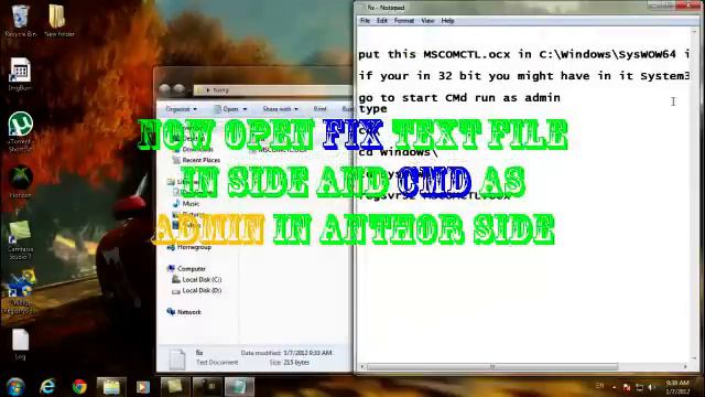 how to fix MSCOMCTL.OCX prblem смотреть онлайн