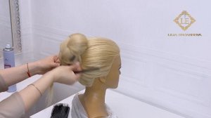 Легкая прическа на средние волосы. Красивые прически пошагово. Пучок