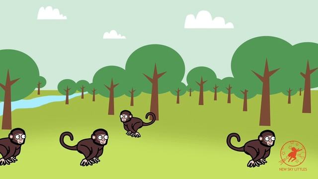 Learning to Count with Monkeys - Baby, Toddler, Kindergarten Kids Learning Video смотреть онлайн