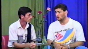 Сагид Муртазалиев и М. Гусейнов на ТВ «Прометей».1995г.