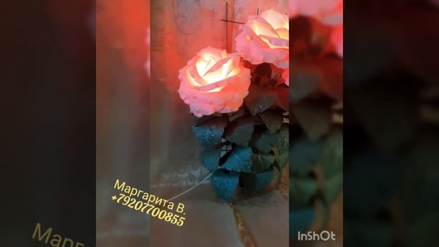 Панно-светильник "Три Розы" смотреть онлайн