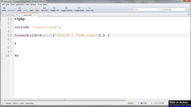 MySQL PDO Tutorial Lesson 3 - Query method смотреть онлайн