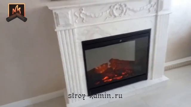 Классический электрический камин в городе Люберцы - портал Вашингтон, очаг Симфония, от Строй-Камин смотреть онлайн