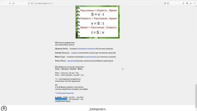 Формулы для опционного трейдинга. смотреть онлайн