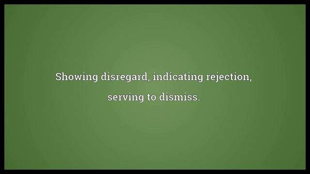 Dismissive Meaning смотреть онлайн