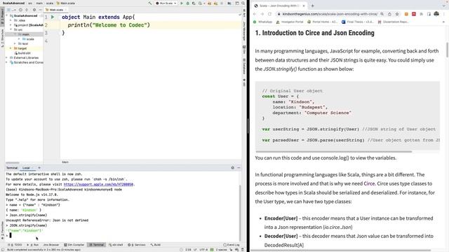 Introduction JSON Encoding With Circe смотреть онлайн