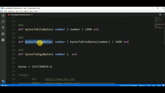 bytes to kb mb and gb in ruby смотреть онлайн