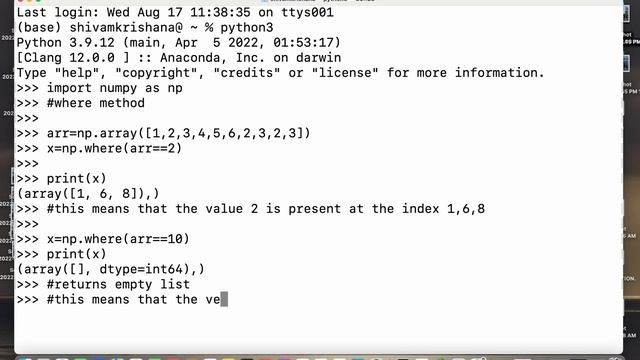 Python NumPy Tutorial For Beginners - NumPy Searching Arrays | numpy.where смотреть онлайн