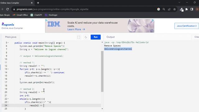 Remove Spaces - Java || Problem Solving || Java Tutorials смотреть онлайн