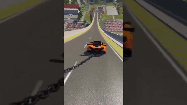 mclaren crash test in ramp, long jump with a load, beamngdrive,#shorts смотреть онлайн