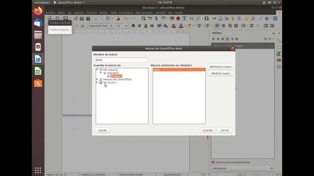 10.- Macros en Libreoffice Writer смотреть онлайн