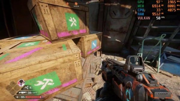 Rage2 / RTX 3070 / AMD Ryzen 5 3600X / highest Settings / 4K