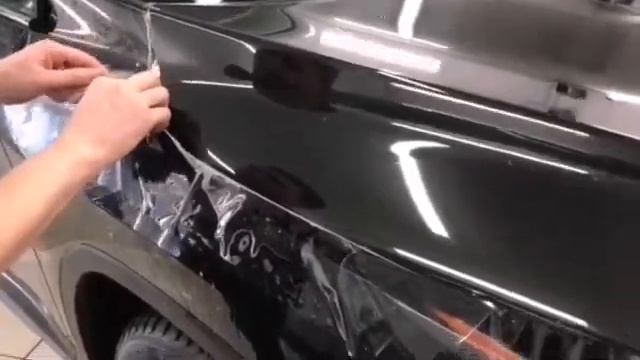 Оклейка антигравийной плёнкой автомобиля Lexus RX300 смотреть онлайн