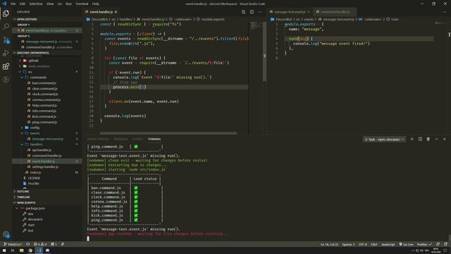 DISCORD.JS BOT (#22) — EVENT HANDLER – Moduł obsługi wydarzeń? смотреть онлайн