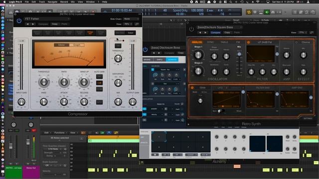 Alchemy Tutorial - Disclosure 'Boss' House Bass [LOGIC PRO X Project File & MIDI] смотреть онлайн