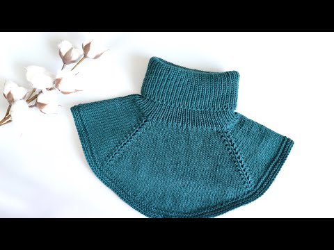 УДОБНАЯ и СТИЛЬНАЯ манишка спицами. Мастер-класс смотреть онлайн