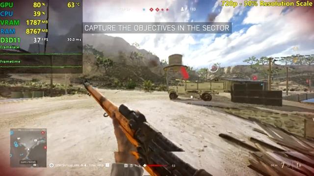 GT 730 | Battlefield V / 5 - 720p - 100% 75%, 50%, 25% Resolution Scale! смотреть онлайн
