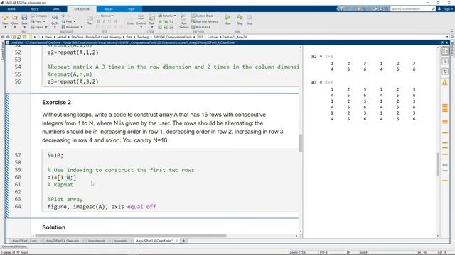 MATLAB 2D Array: Part 3 Manipulating a 2D Array смотреть онлайн