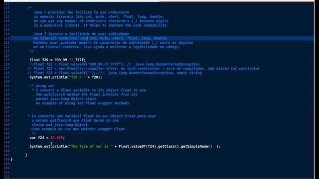 Java's Float data type Lesson 18 - Part 1 - Initialising floats #java #programming #programação смотреть онлайн