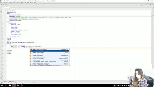 Кнопка Вверх на чистом javascript смотреть онлайн