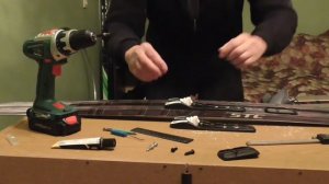 Установка креплений для ботинок на лыжи, автомат.