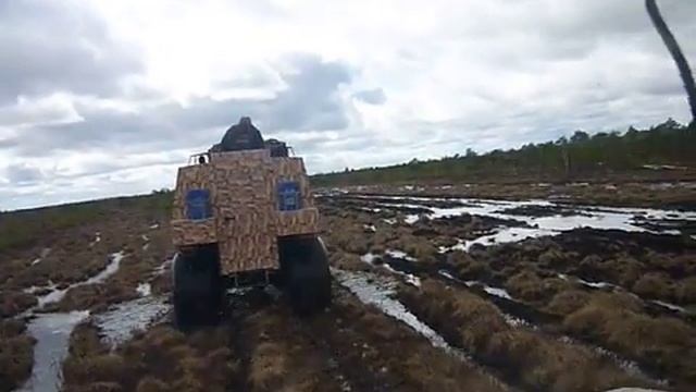 Вездеход "Болотный Проходимец" по зимнику. смотреть онлайн