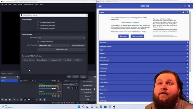 MixItUp Tutorials - Connecting To OBS WebSocket And Adding Overlay Browser Sources