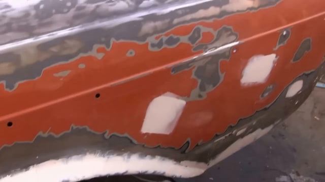 Начинаем шпаклевать, Mercedes Restoration W123 230 видео 63