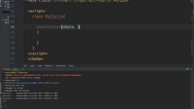 Creating charts with chartist using Python Flask #2 смотреть онлайн