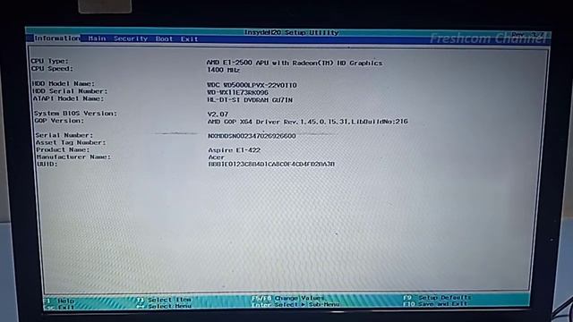 Acer Aspire E1, Default Boot Device Missing or Boot Failed, Insert Recovery Media and Hit any Key смотреть онлайн