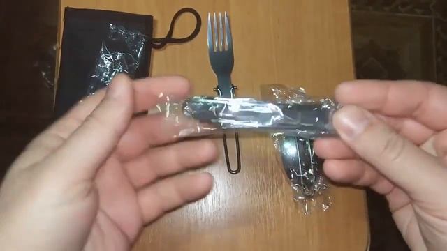 lТуристический столовый набор 3 в 1 (вилка, ложка, нож), для кемпенга, походов 160мм смотреть онлайн