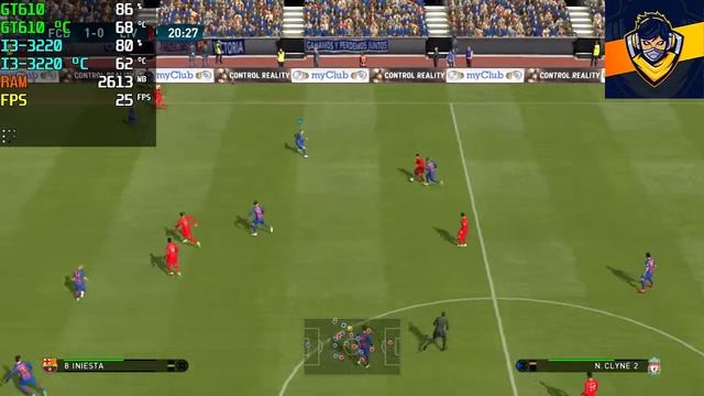 PES 17: I3 3220+Gt 610 2Gb - 720P High Settings смотреть онлайн