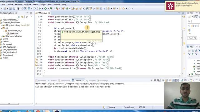 Performed Some Operation on Database using JAVA Code смотреть онлайн