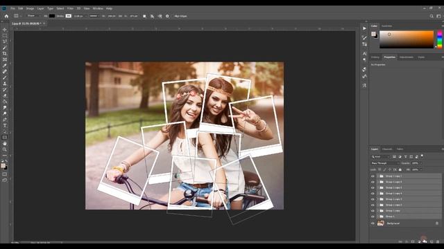 Photoshop Tutorial: Photo Collage| Коллаж из фото