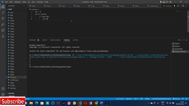 continue | break | exit | Mathod | Python Full Tutorials in Hindi | Beginners to Advanced | Part 10 смотреть онлайн