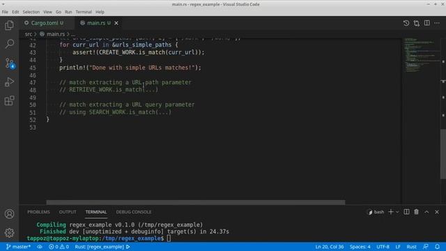 How to use the regex library to perform some pattern matching in Rust to extract data from URLs смотреть онлайн