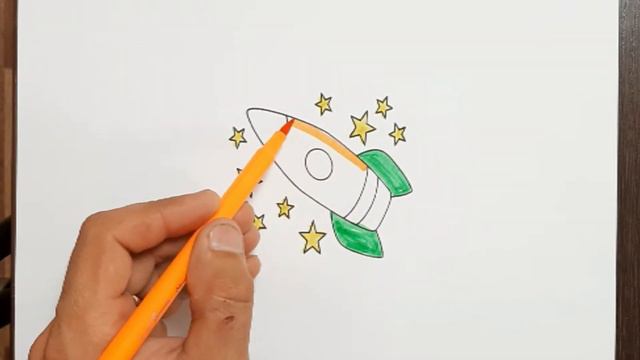 Ракета для детей Раскраска наоборот смотреть онлайн