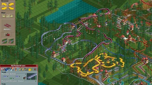 Rollercoaster Tycoon Corkscrew Follies #151 (Harmonic Hills: Filled and finished) смотреть онлайн