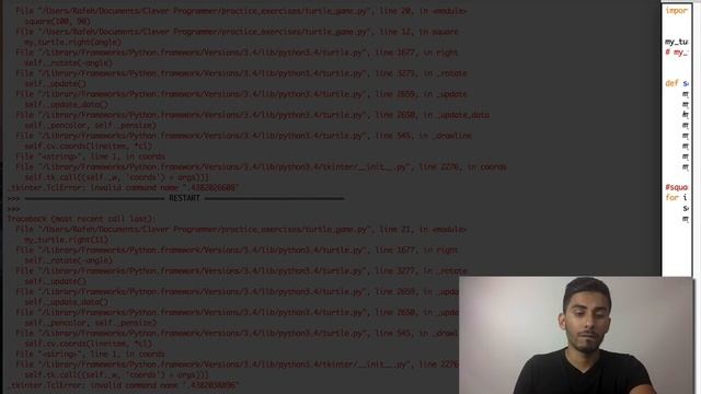 Learn Python Programming - 14 - PROJECT 1 Circle of Squares смотреть онлайн