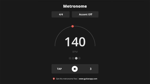 140 BPM Metronome смотреть онлайн
