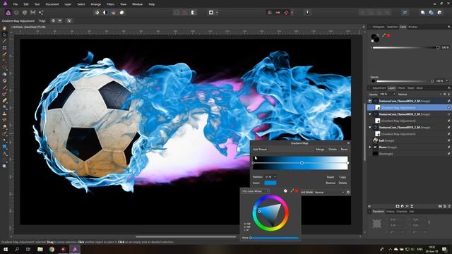 Affinity Photo - Flame Soccer Tutorial