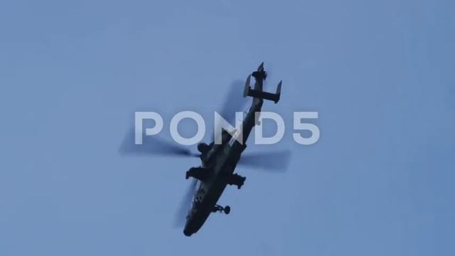 Military Helicopter Eurocopter Tiger Uht At Air Show At Looping - Stock Footage 4k смотреть онлайн