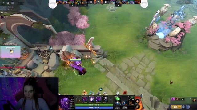 Девушка играет на BANE в DOTA 2 #3 смотреть онлайн