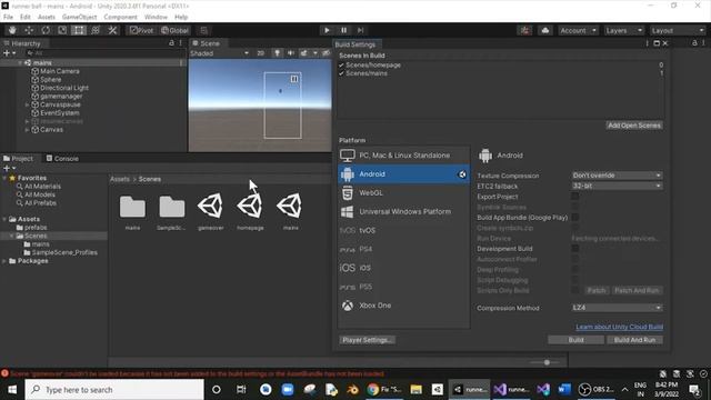 Scene couldn't be loaded because it has not been added to the build settings SOLVED in Unity смотреть онлайн