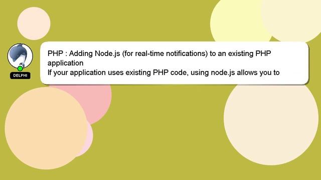 PHP : Adding Node.js (for real-time notifications) to an existing PHP application смотреть онлайн