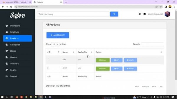 Inventory Management  System in spring boot | Java Projects |