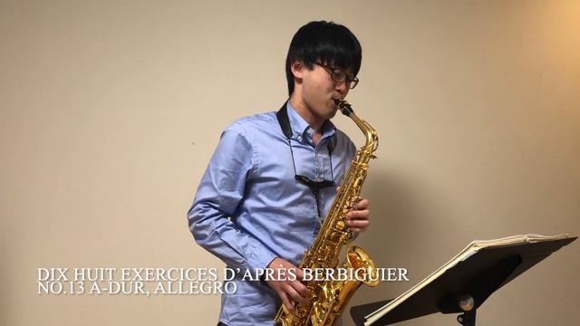 Dix Huit Exercices ou Etudes pour tous les Saxophones d'apres BERBIGIER / ベルビギエによる18の練習曲 第13番 смотреть онлайн