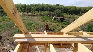 Каркасный дом 4 на 6! Стропильная система)))